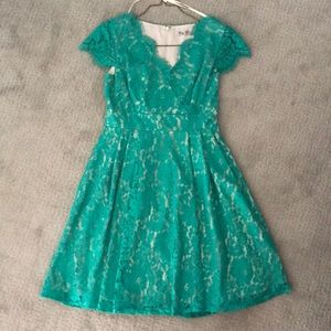 Eliza J Lace Emerald Dress - Great for Easter!